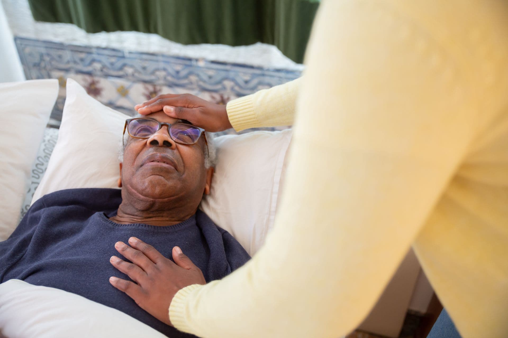 Caregiver providing support