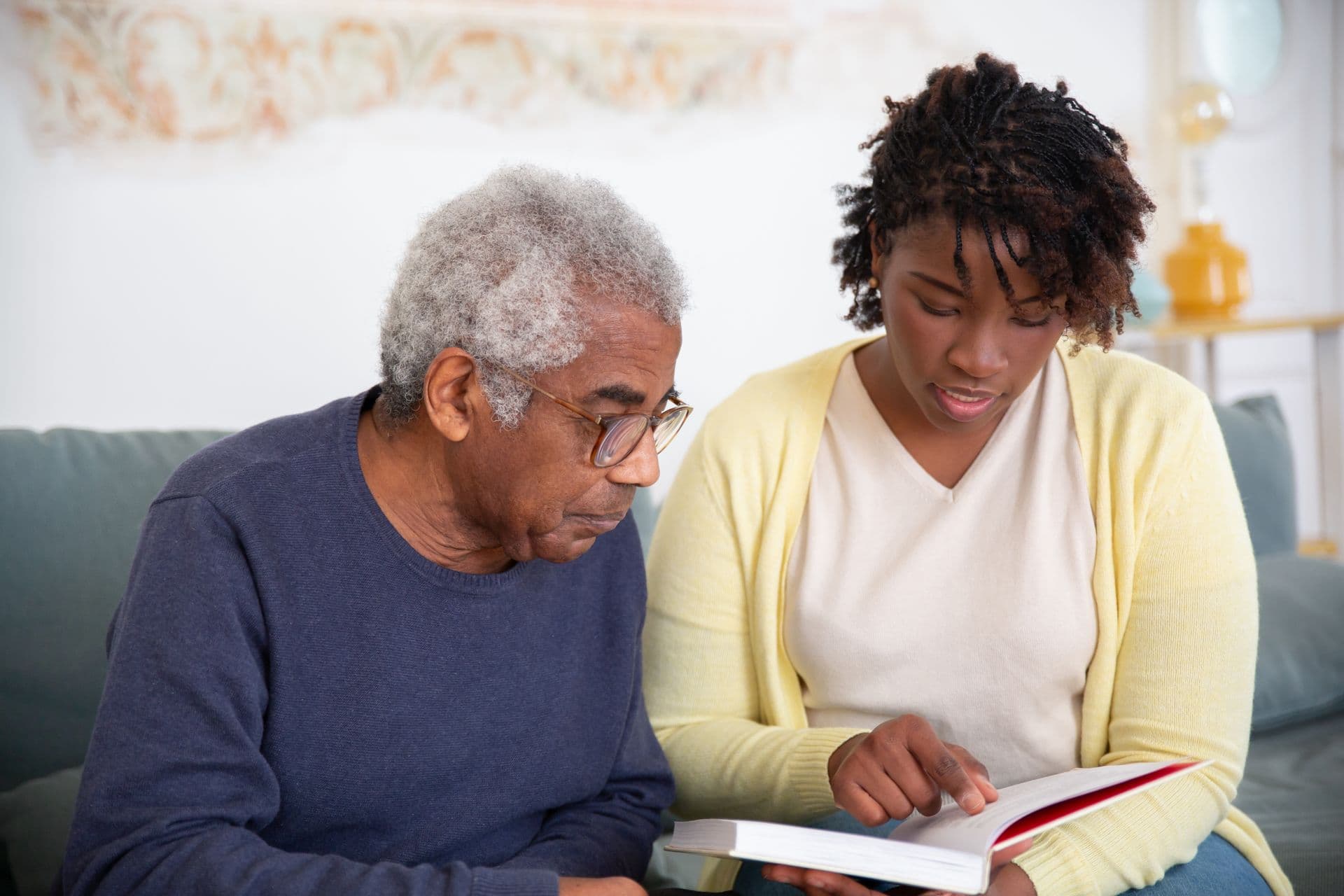 Caregiver with client
