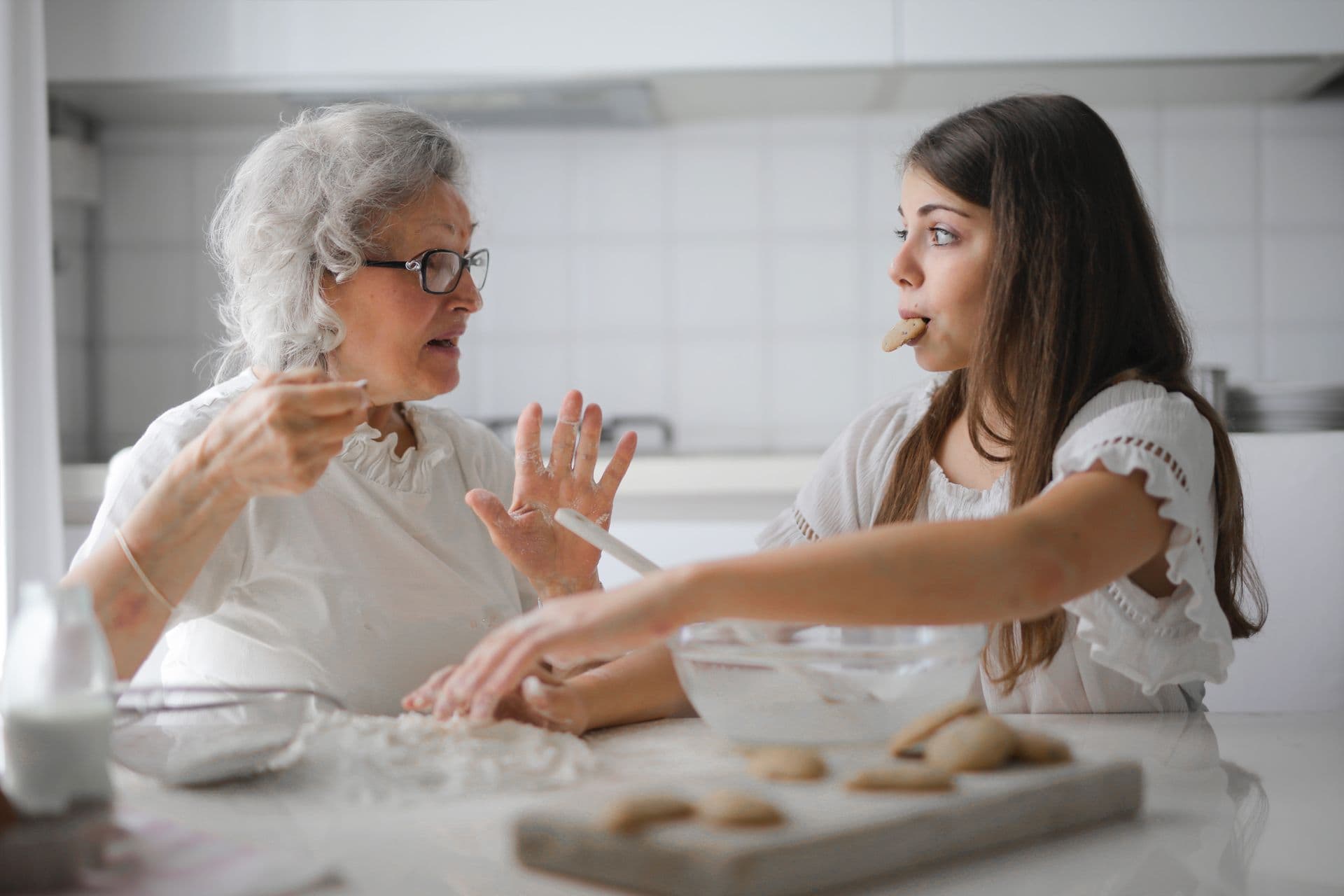 Elderly person enjoying outdoor activity with caregiver